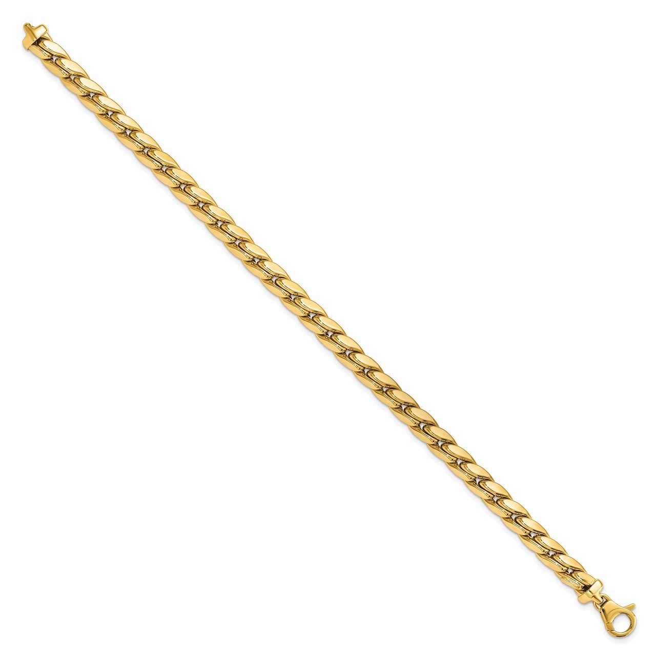 14K Polished Fancy Link Men's Bracelet-1