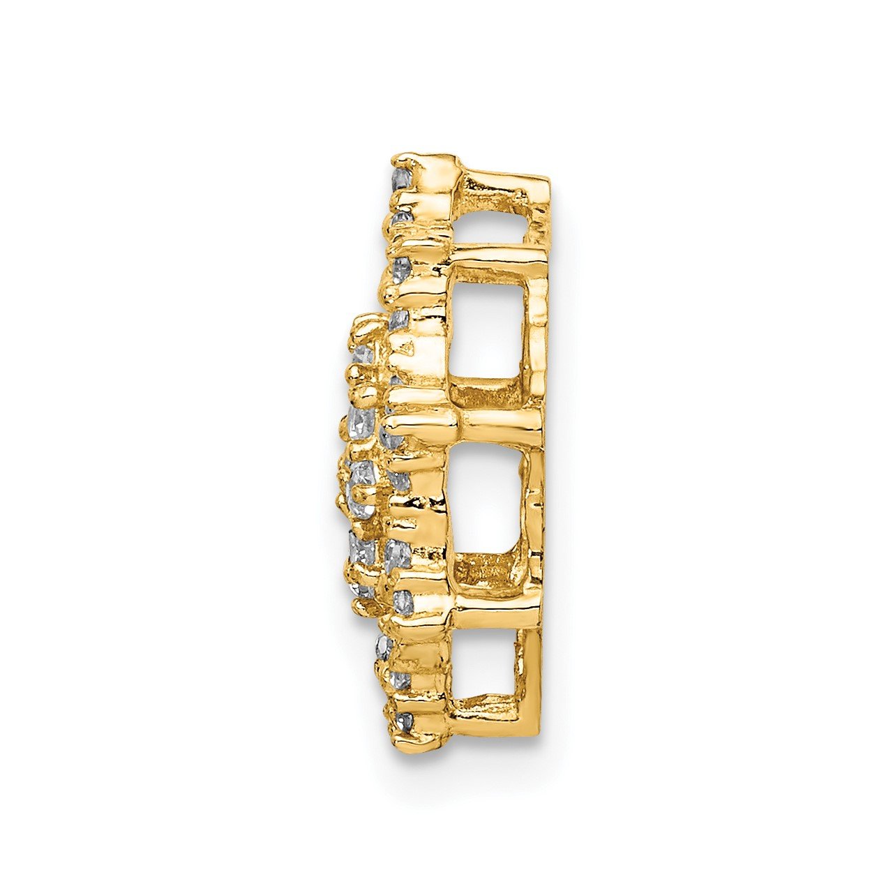 14K Fancy CZ Chain Slide Pendant-1