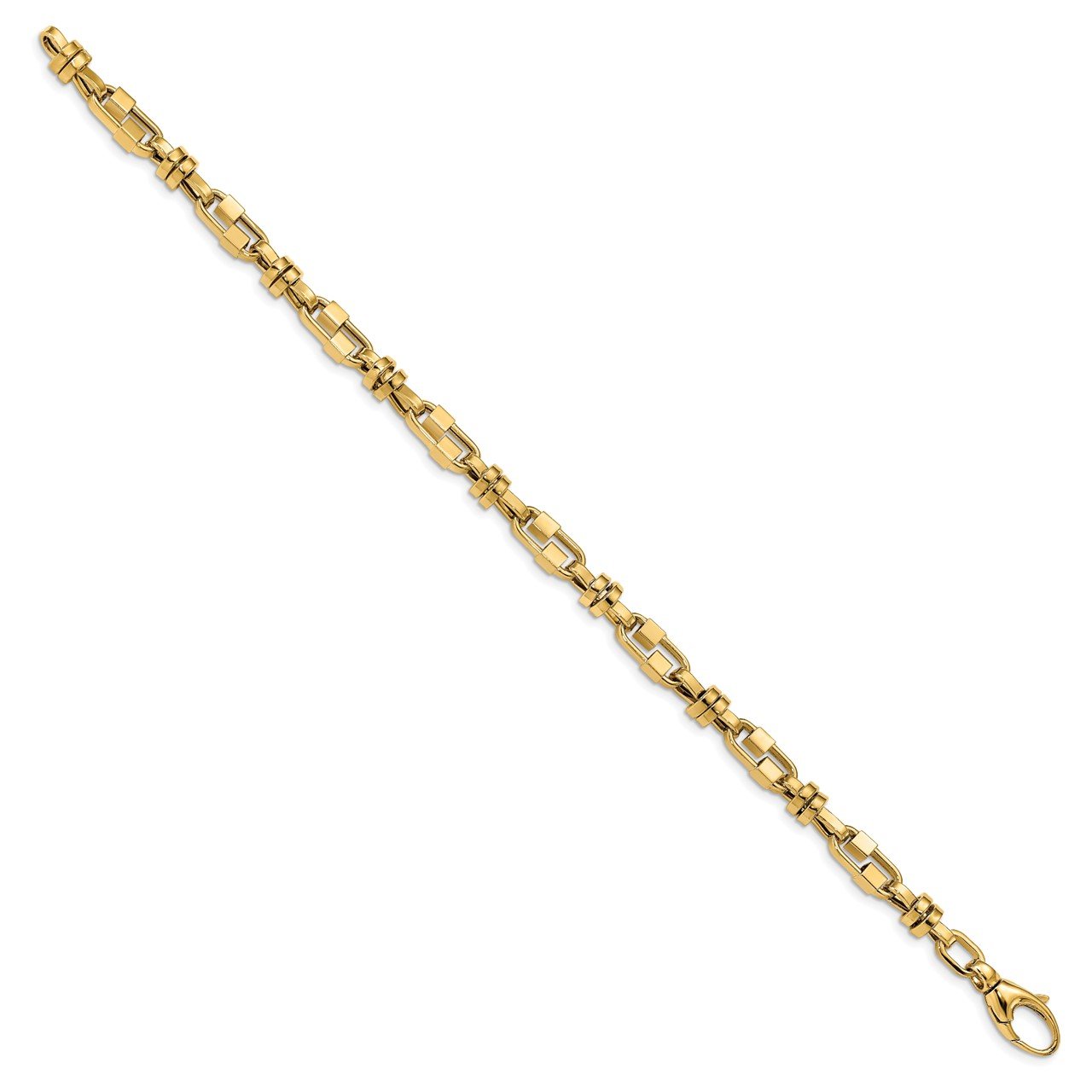 Leslie's 14k Men's Polished Fancy Link Bracelet-1