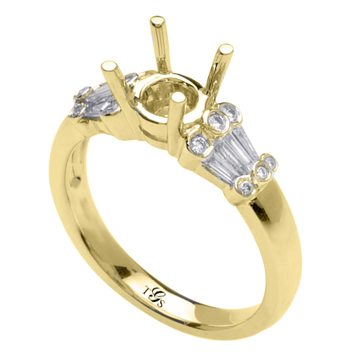 14K Gold Engagement Ring (Rose, White, Yellow)-2