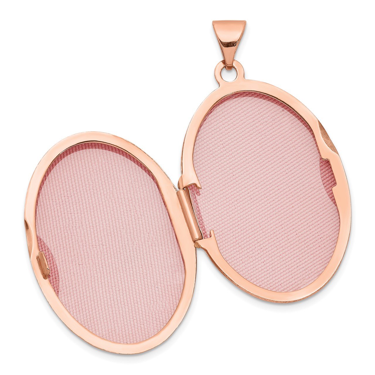 14k Rose Gold Polished 26mm Domed Oval Locket-3