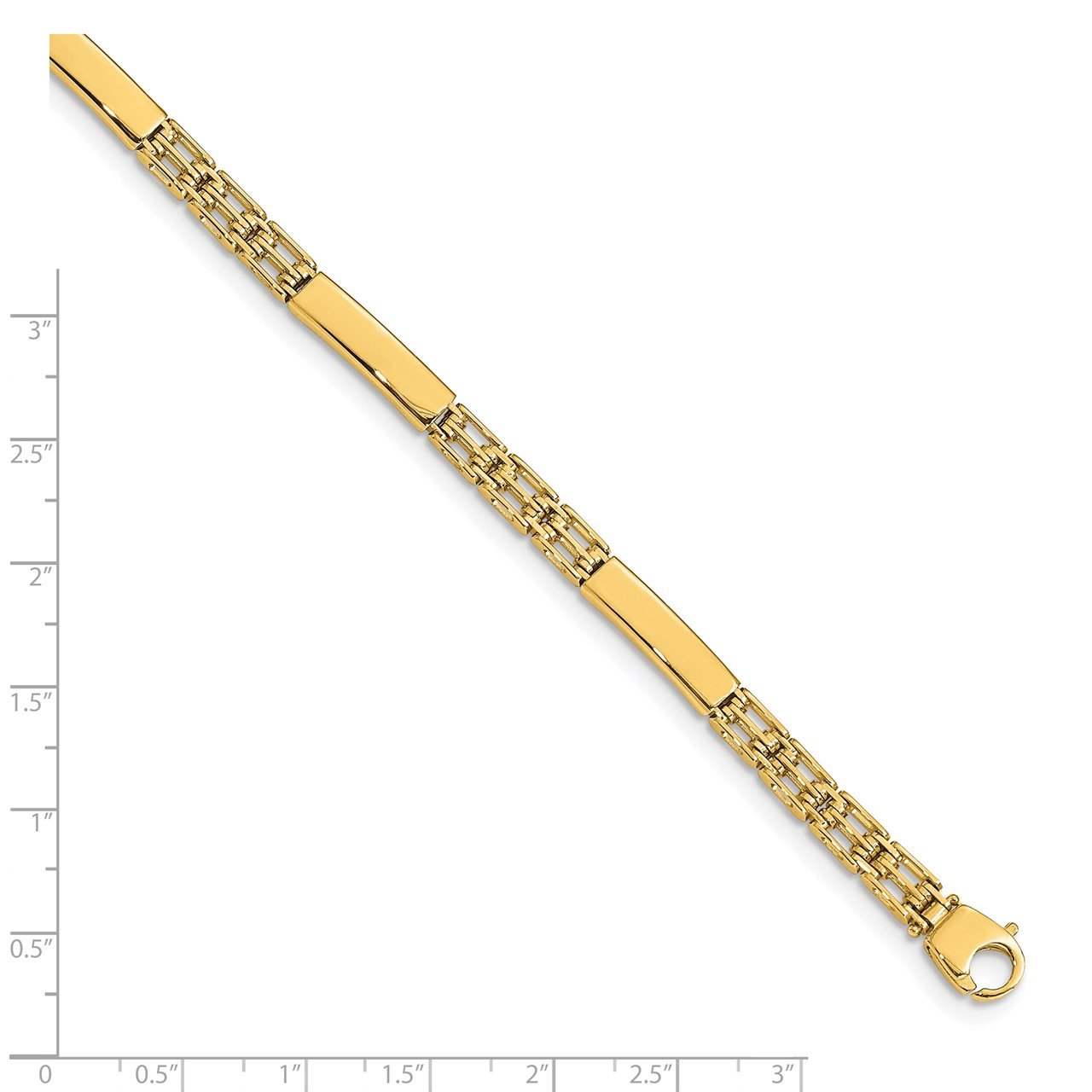 14k Polished Men's Fancy Link Bracelet-2