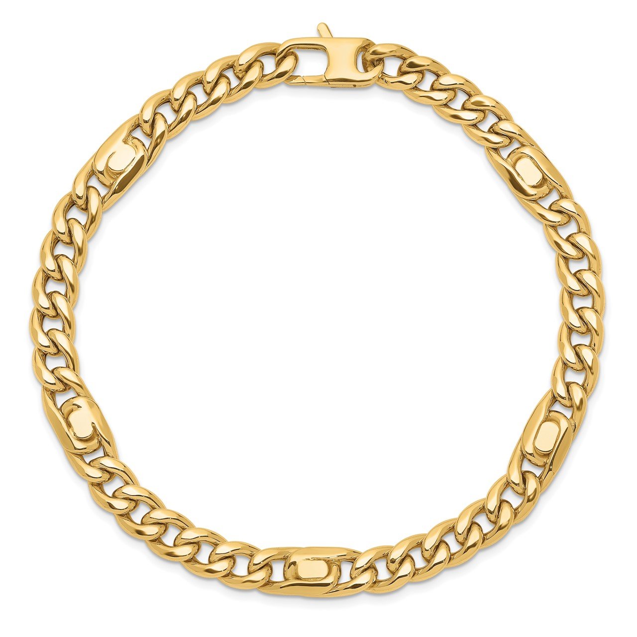 Leslie's 14k Men's Polished Link Bracelet-2