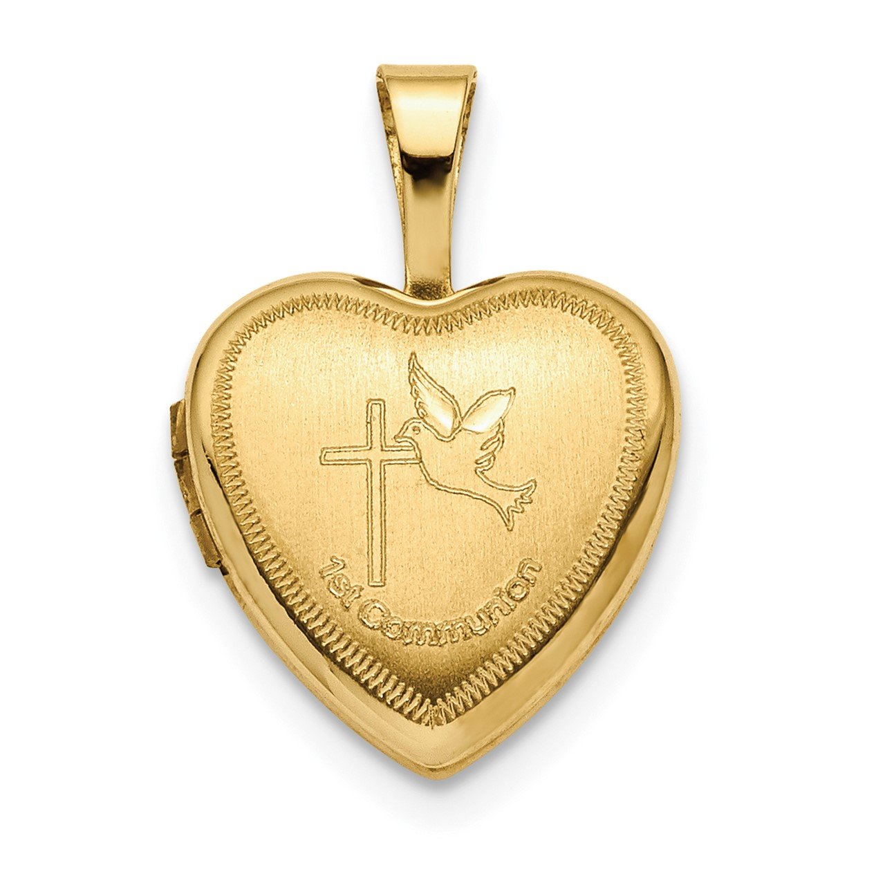 14K 12mm 1st Communion Heart Locket