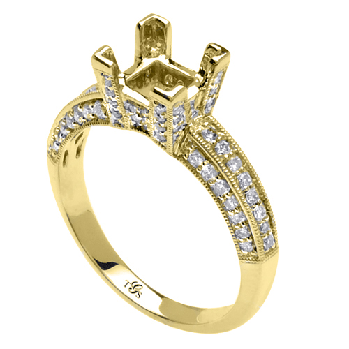 14K Gold Engagement Ring (Rose, White, Yellow)-2