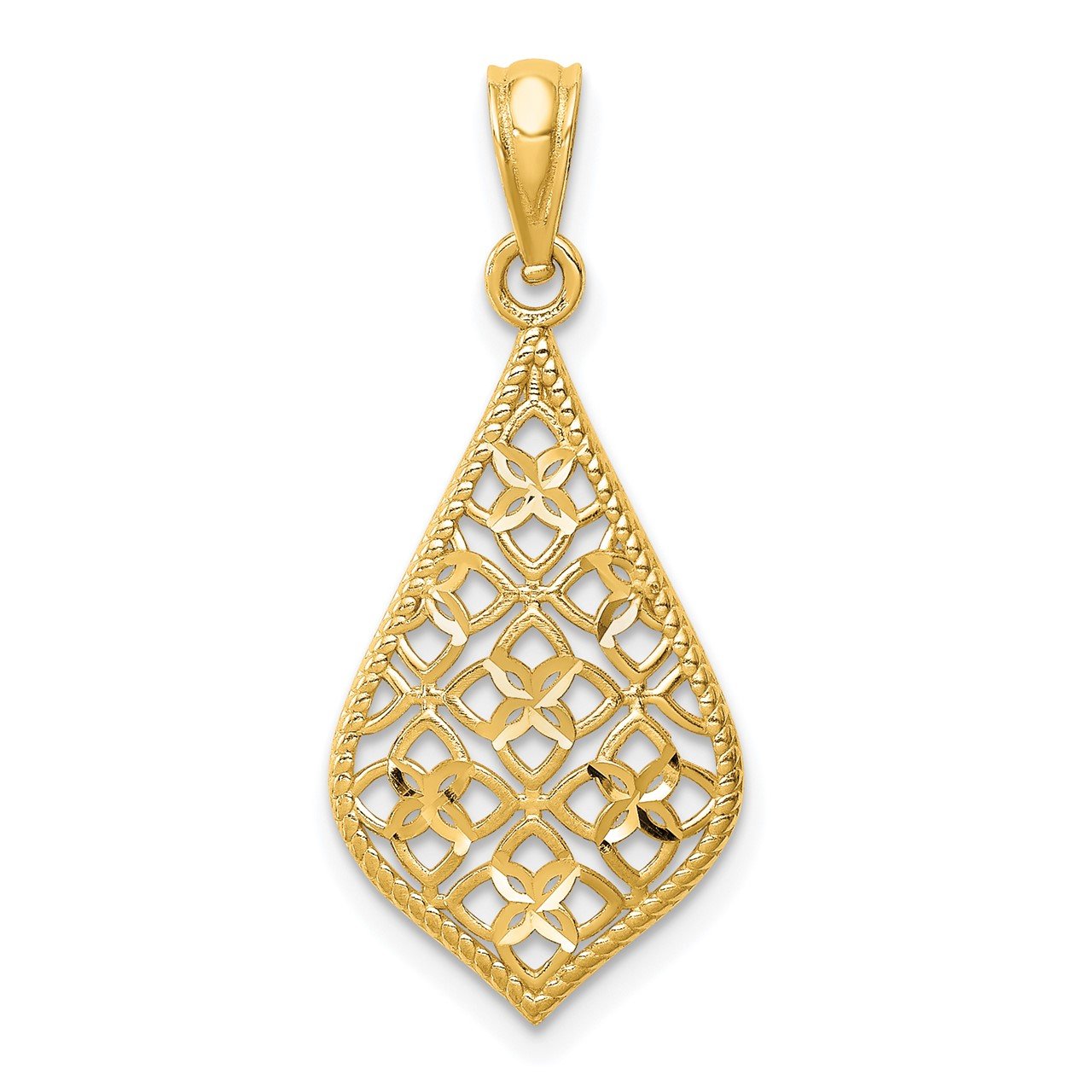 14K D/C Dangle Pendant