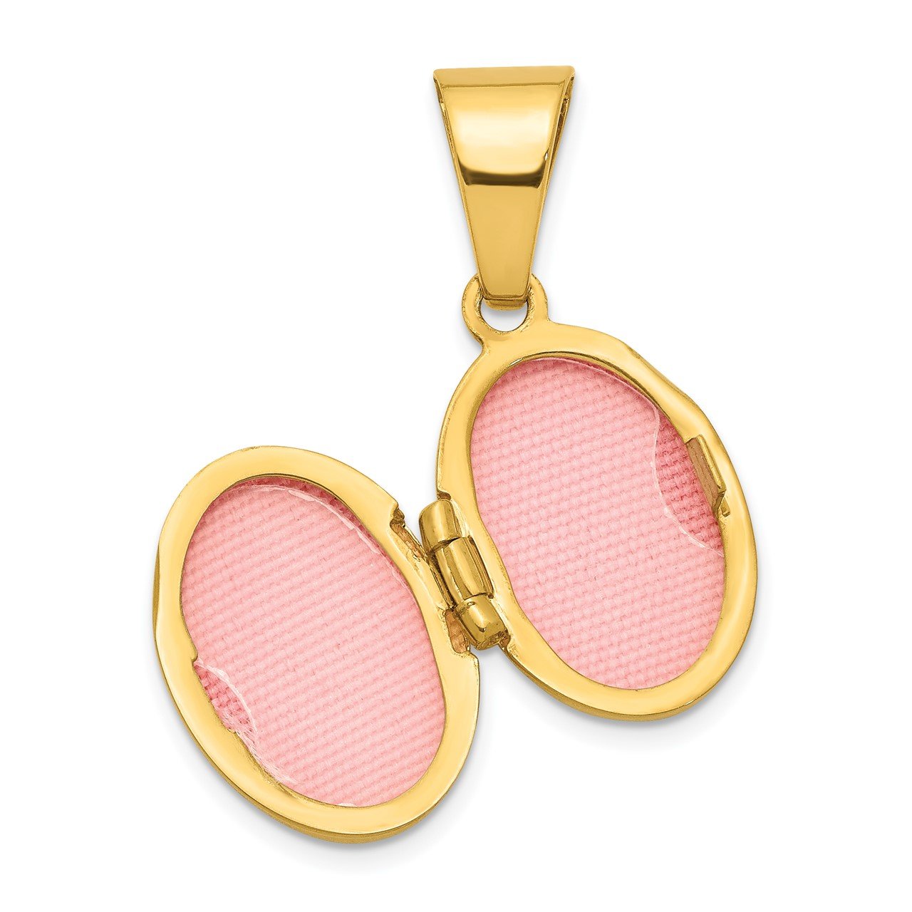 14K Little Princess 16mm Oval Locket Pendant-1