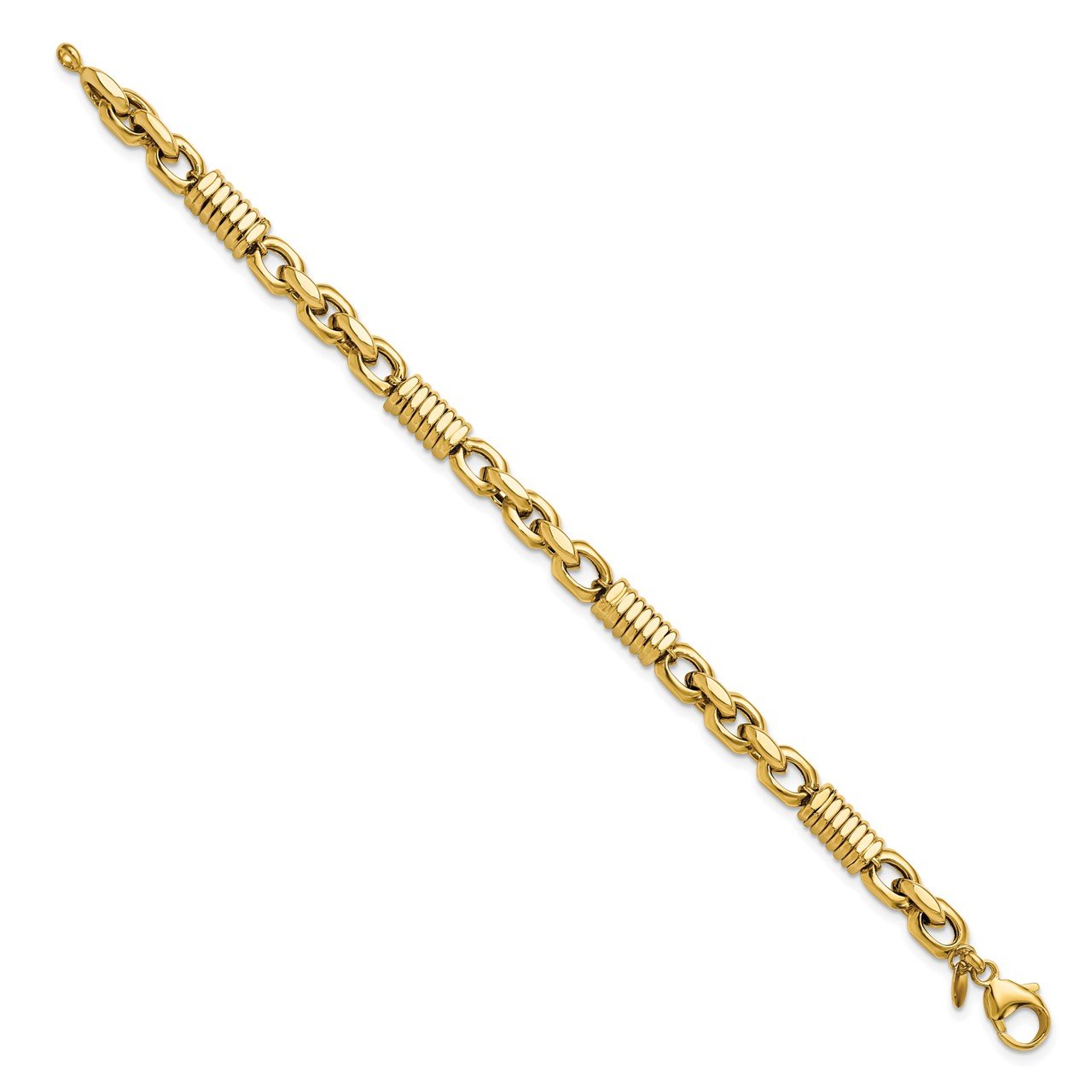 Leslie's 14k Men's Polished Fancy Link Bracelet-1