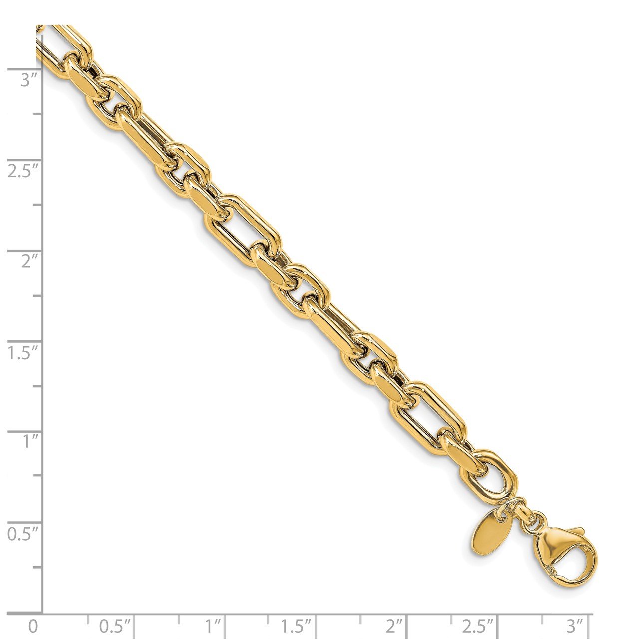 Leslie's 14k Polished Men's Fancy Link Bracelet-2