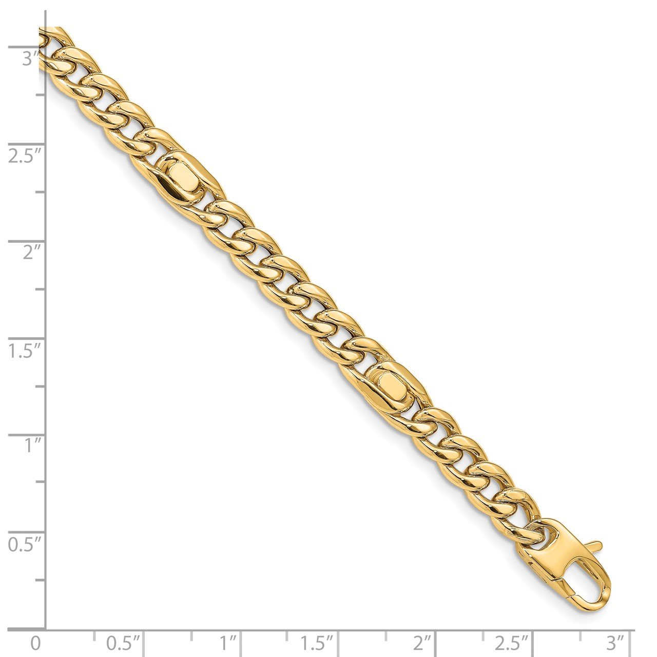 Leslie's 14k Men's Polished Link Bracelet-3