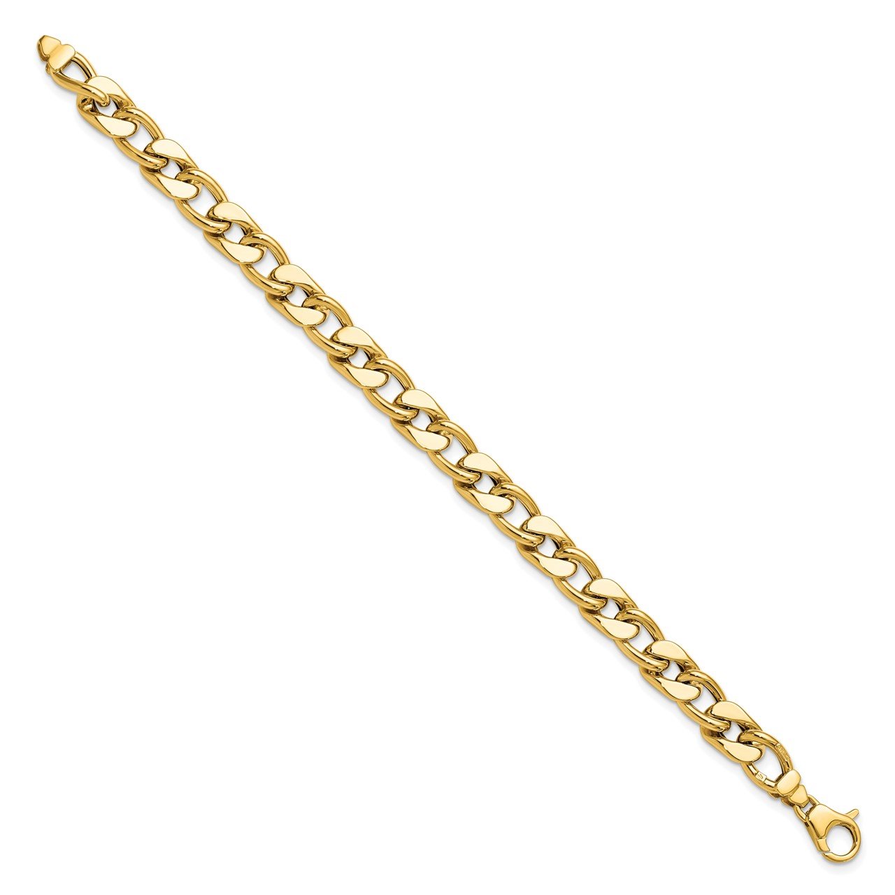 Leslie's 14K Polished Men's Curb Link Bracelet-1