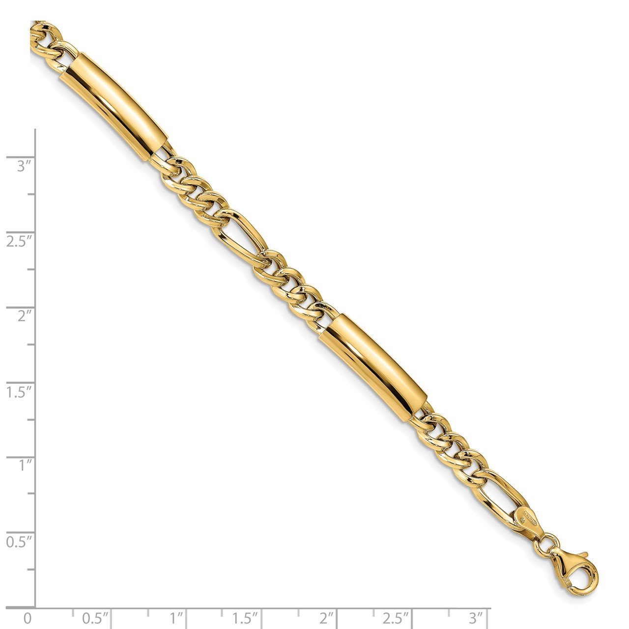 Leslie's 14k Men's Polished Fancy Link Bracelet-3