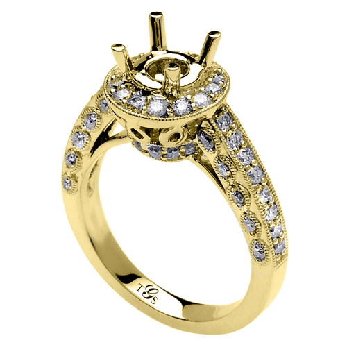 14K Gold Engagement Ring (Rose, White, Yellow)-2