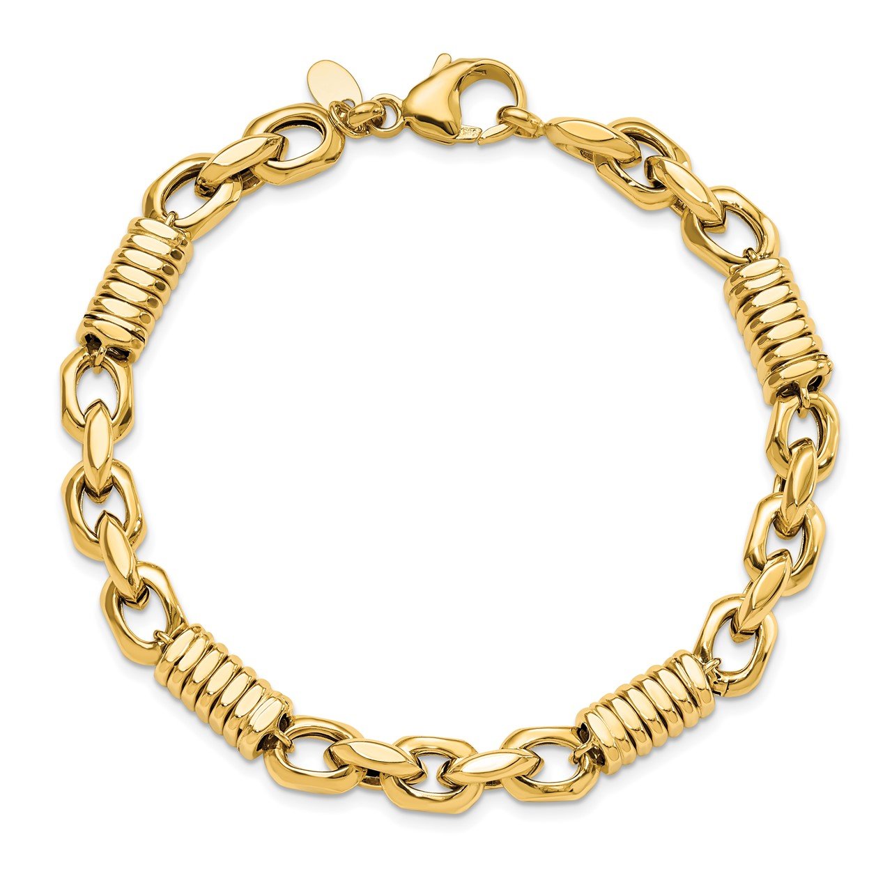 Leslie's 14k Men's Polished Fancy Link Bracelet-2