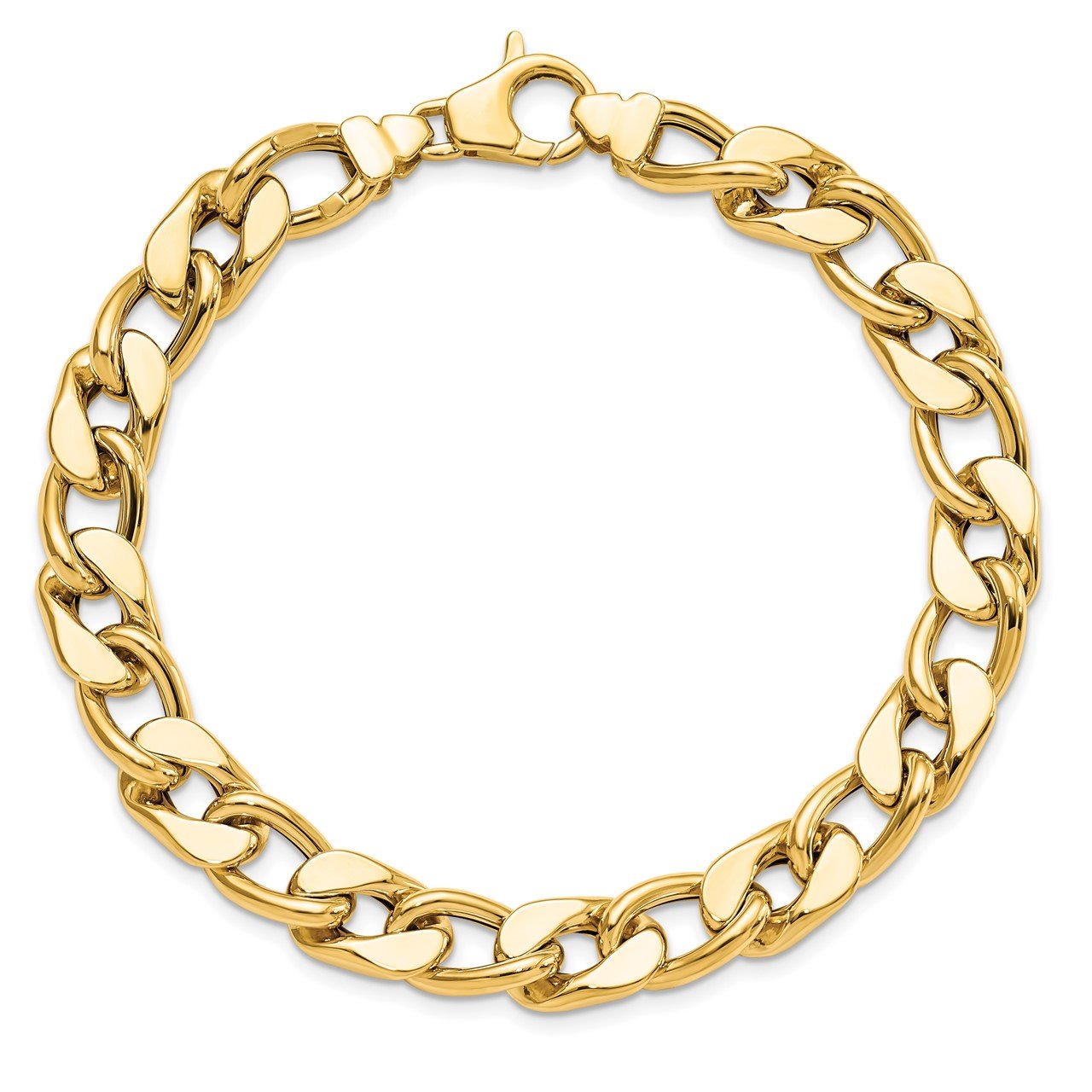 Leslie's 14K Polished Men's Curb Link Bracelet-2