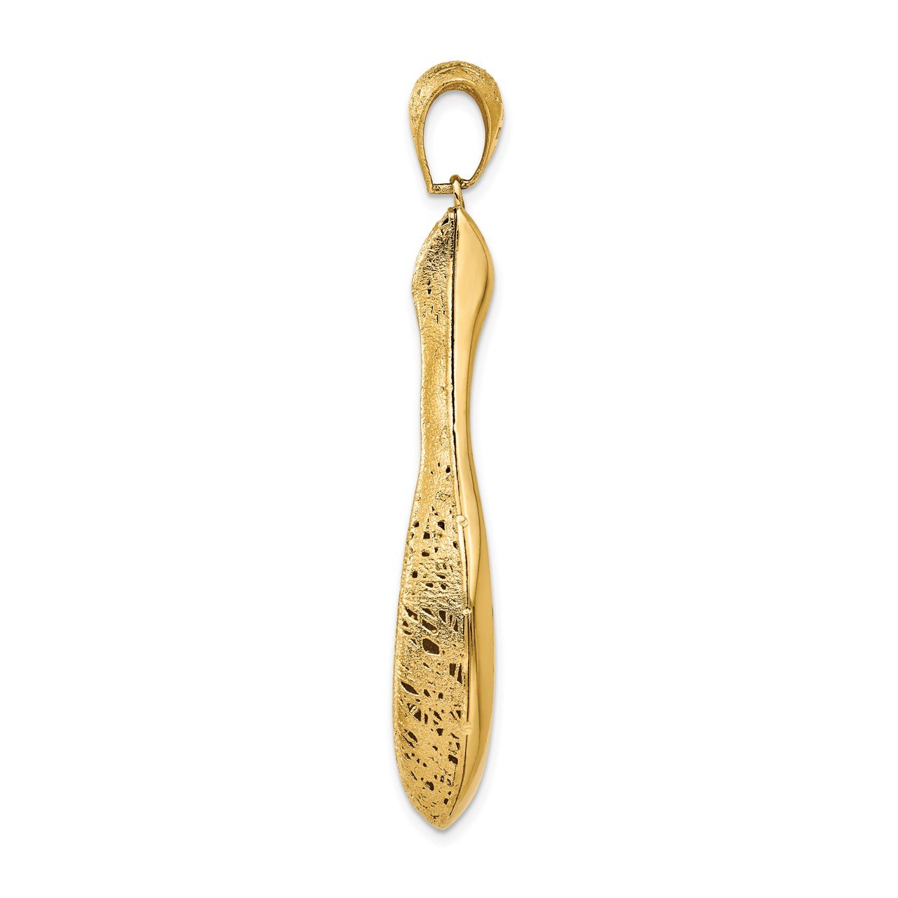 Leslie's 14k Textured Pendant-1