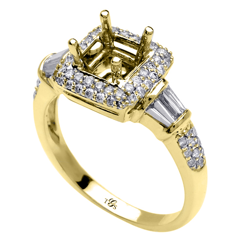 14K Gold Engagement Ring (Rose, White, Yellow)-1