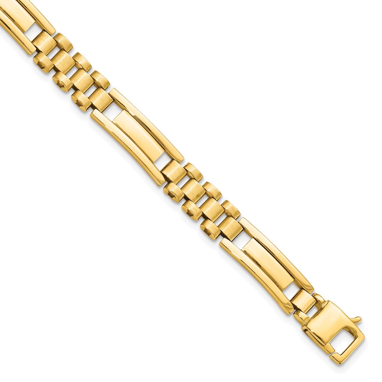 Leslie's 14K Polished and Brushed Men's Bracelet