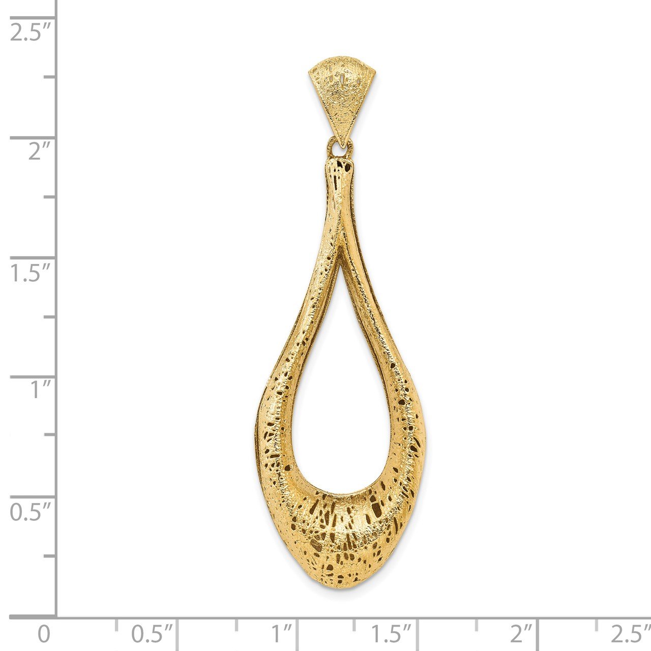 Leslie's 14k Textured Pendant-2