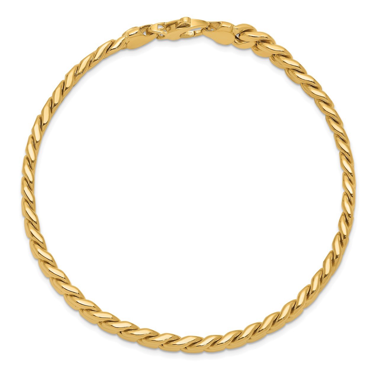 Leslie's 14k Men's Polished Curb Bracelet-2