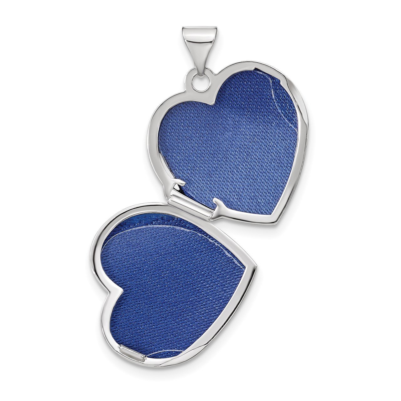 14k White Gold Tree 18mm Heart Locket-4