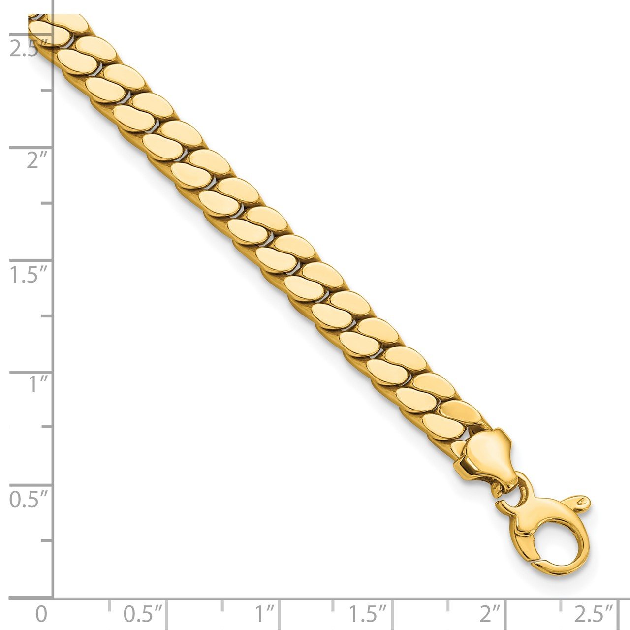 Leslie's 14K Men's Polished Fancy Link Bracelet-2