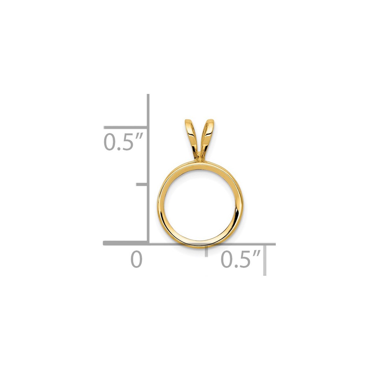 14k 8mm Round Bezel Pendant Mounting-3