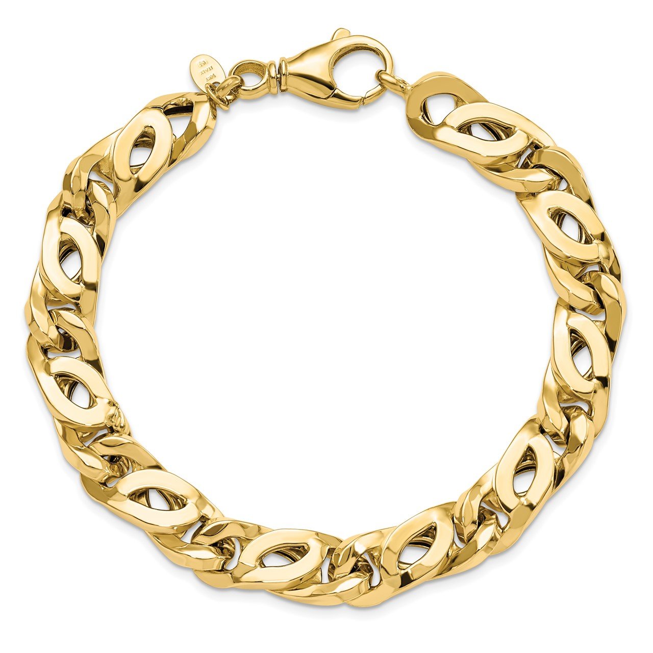 Leslie's 14k Men's Polished Fancy Link Bracelet-2