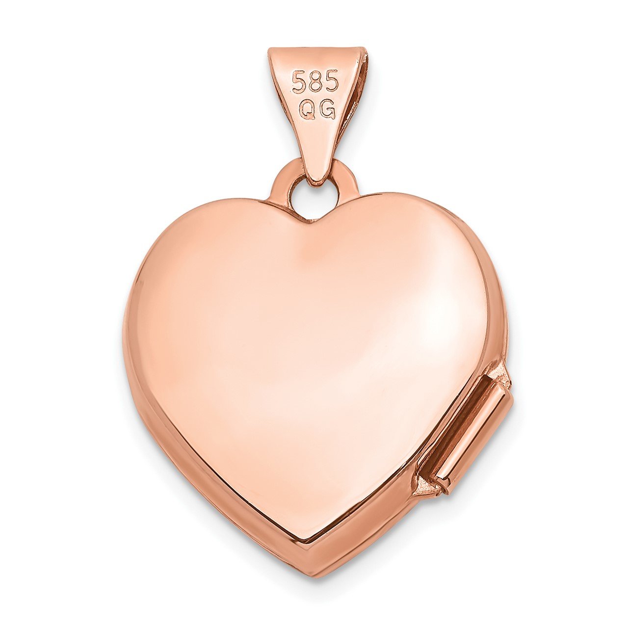 14k Rose Gold 15mm Heart Locket-2