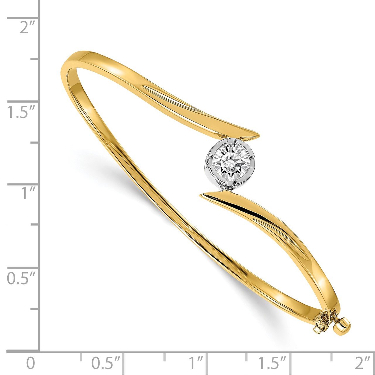 14k Two-tone Hinged Bangle Bracelet Mounting-1