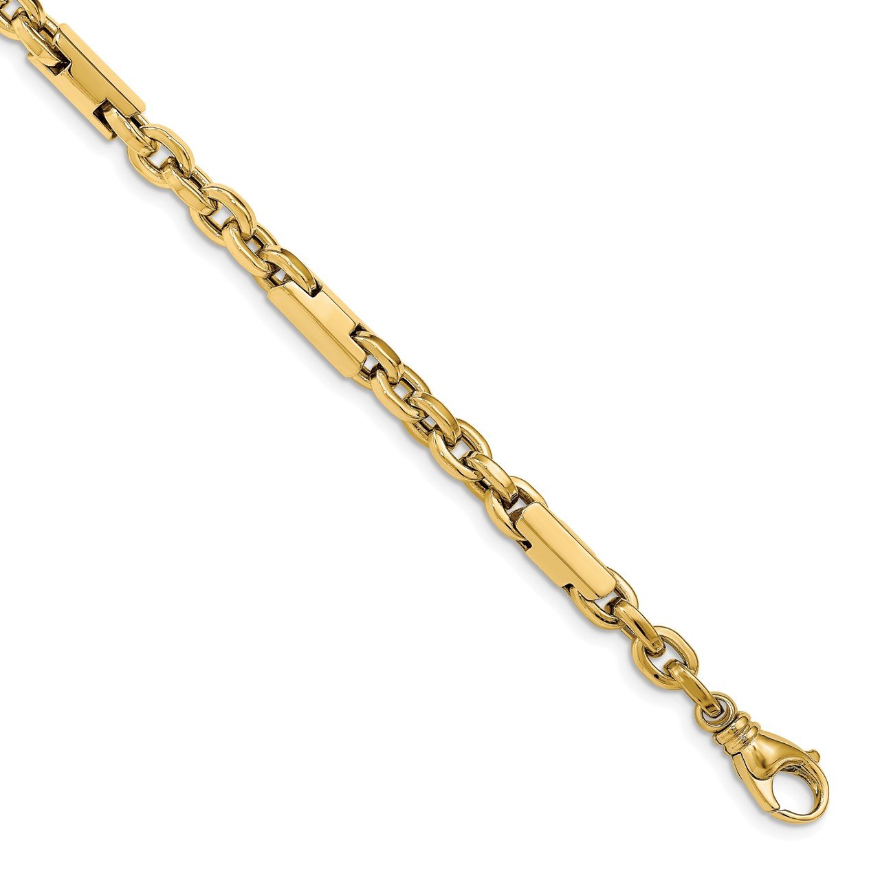 Leslie's 14k Men's Polished Fancy Link Bracelet