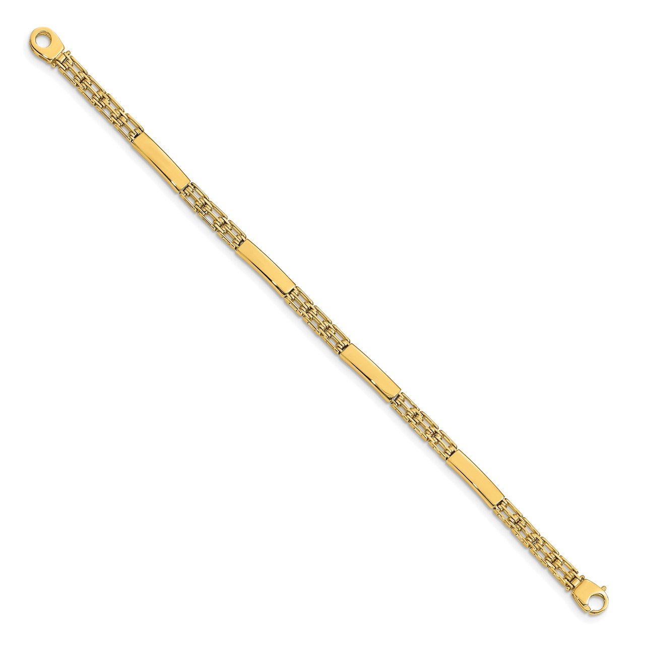 14k Polished Men's Fancy Link Bracelet-1