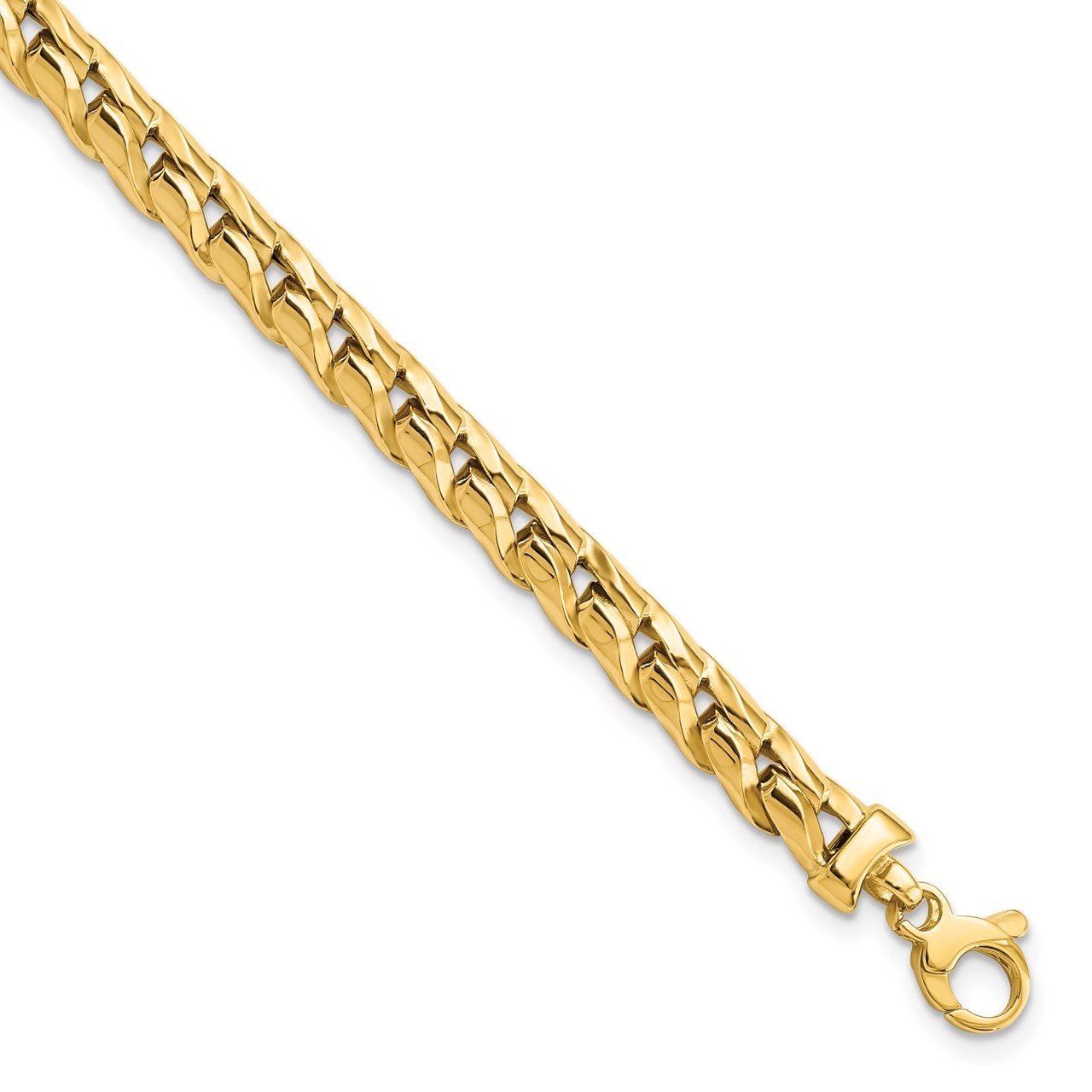 14K Yellow Polished Fancy Link Men's Bracelet
