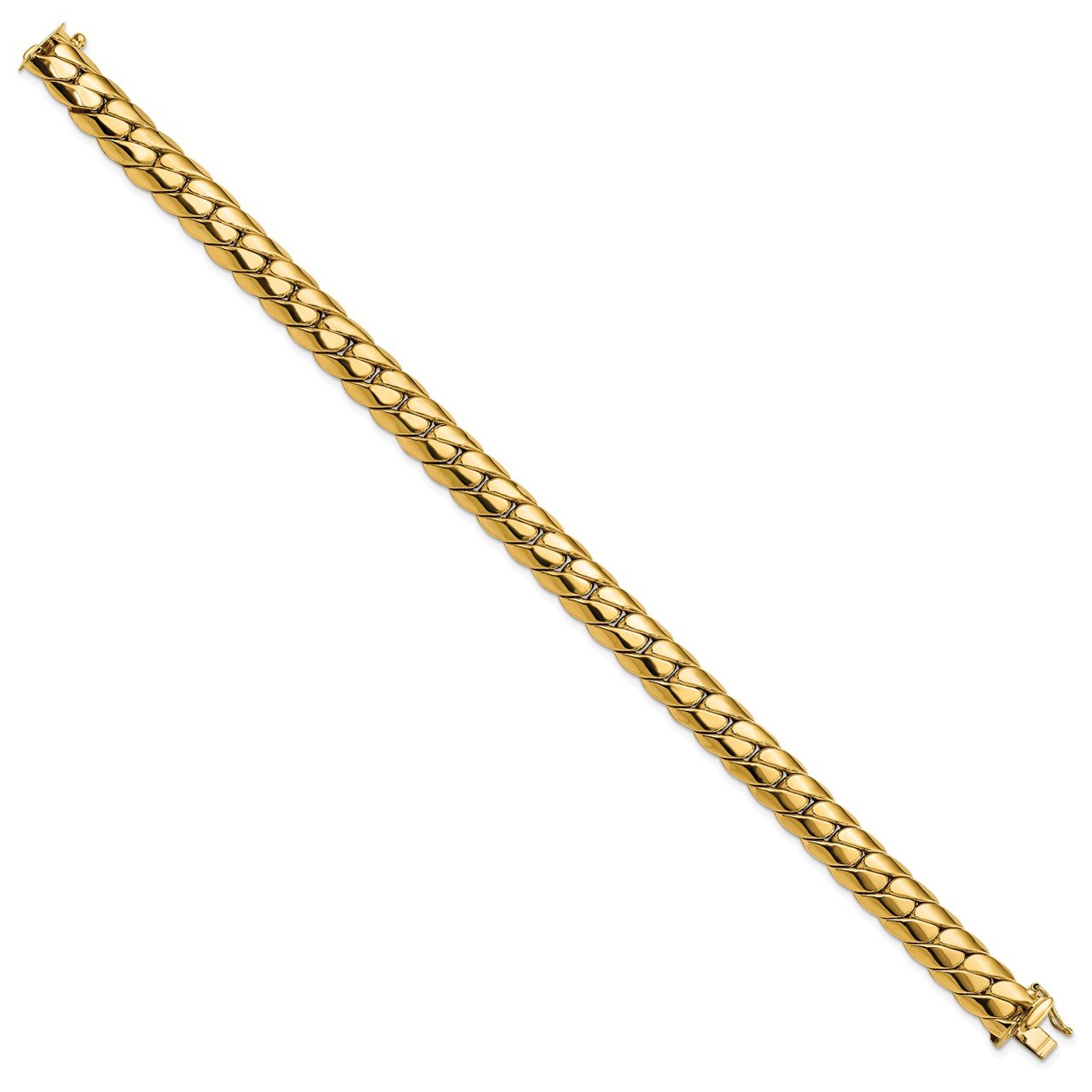 14K Polished Fancy Link Men's Bracelet-1