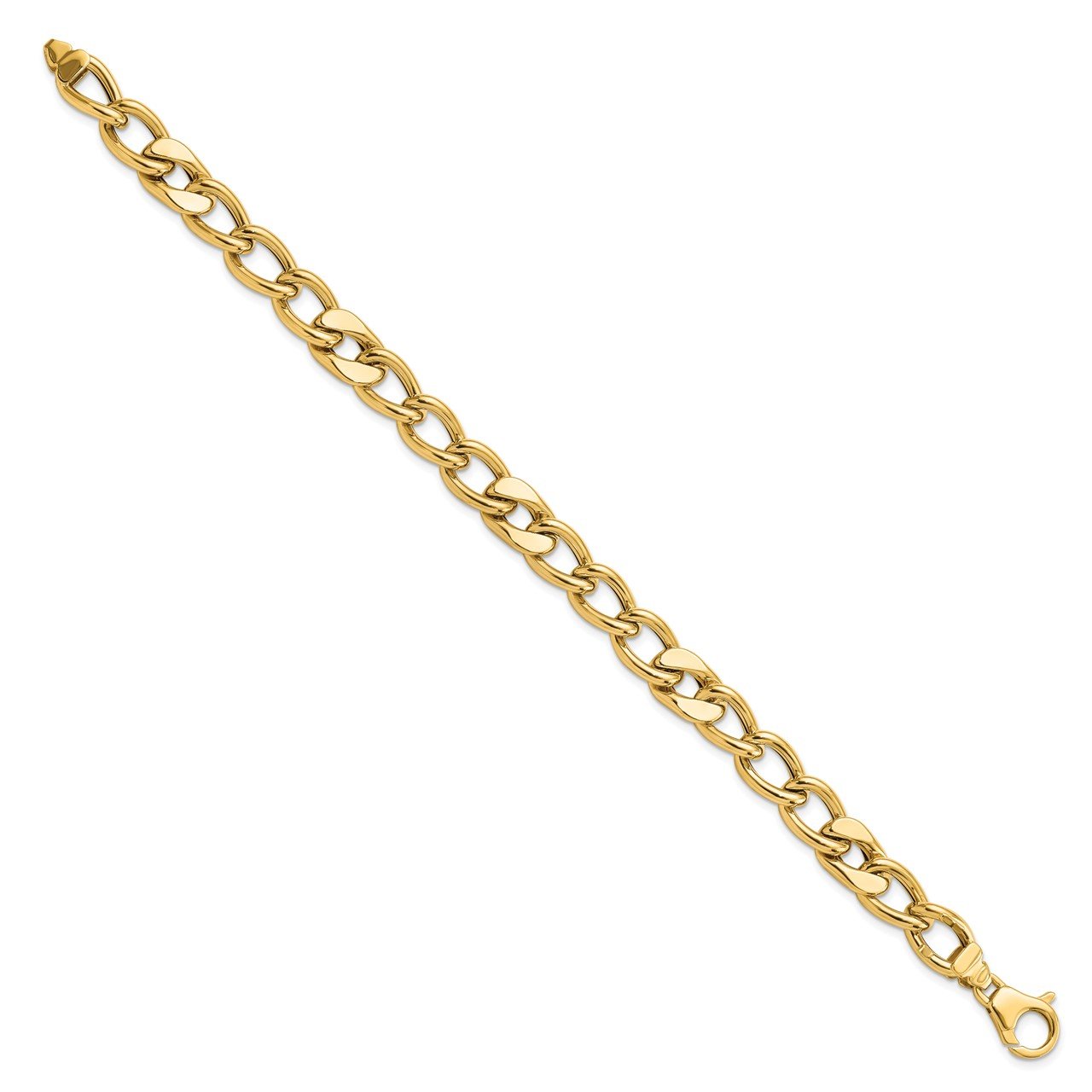 14K Polished Fancy Link Men's Bracelet-1