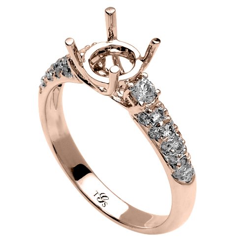 14K Gold Engagement Ring (Rose, White, Yellow)-1