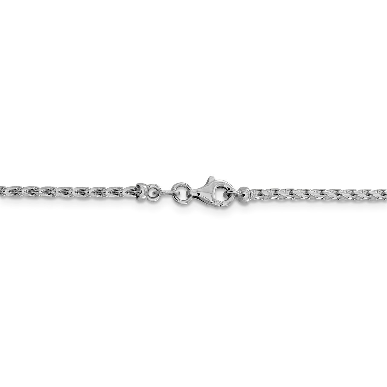 Leslie's 14K White Gold 2.1mm D/C Open Franco Chain-3