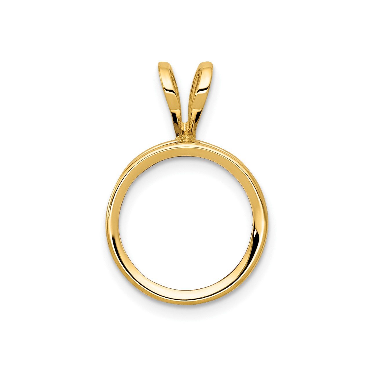 14k 8mm Round Bezel Pendant Mounting