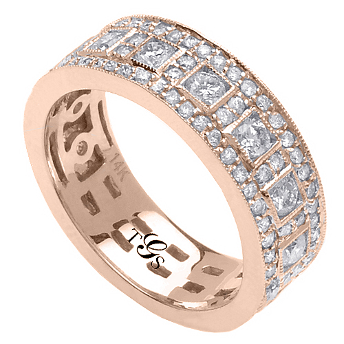 14K White Gold Diamond Band-1