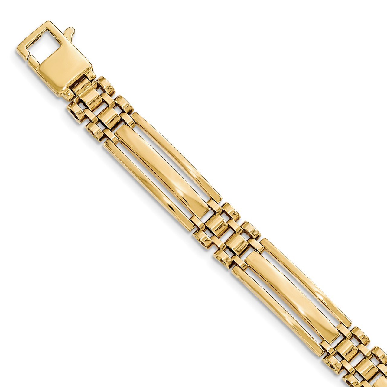 14k Men's Polished 8.5in Link Bracelet