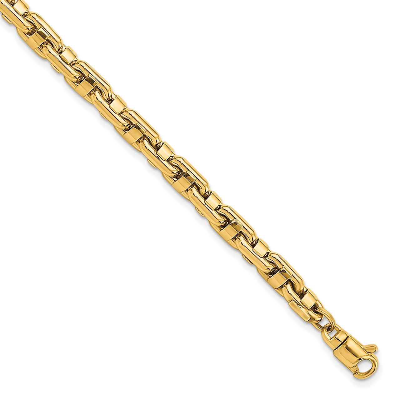 14K Yellow Polished Fancy Link Men's Bracelet