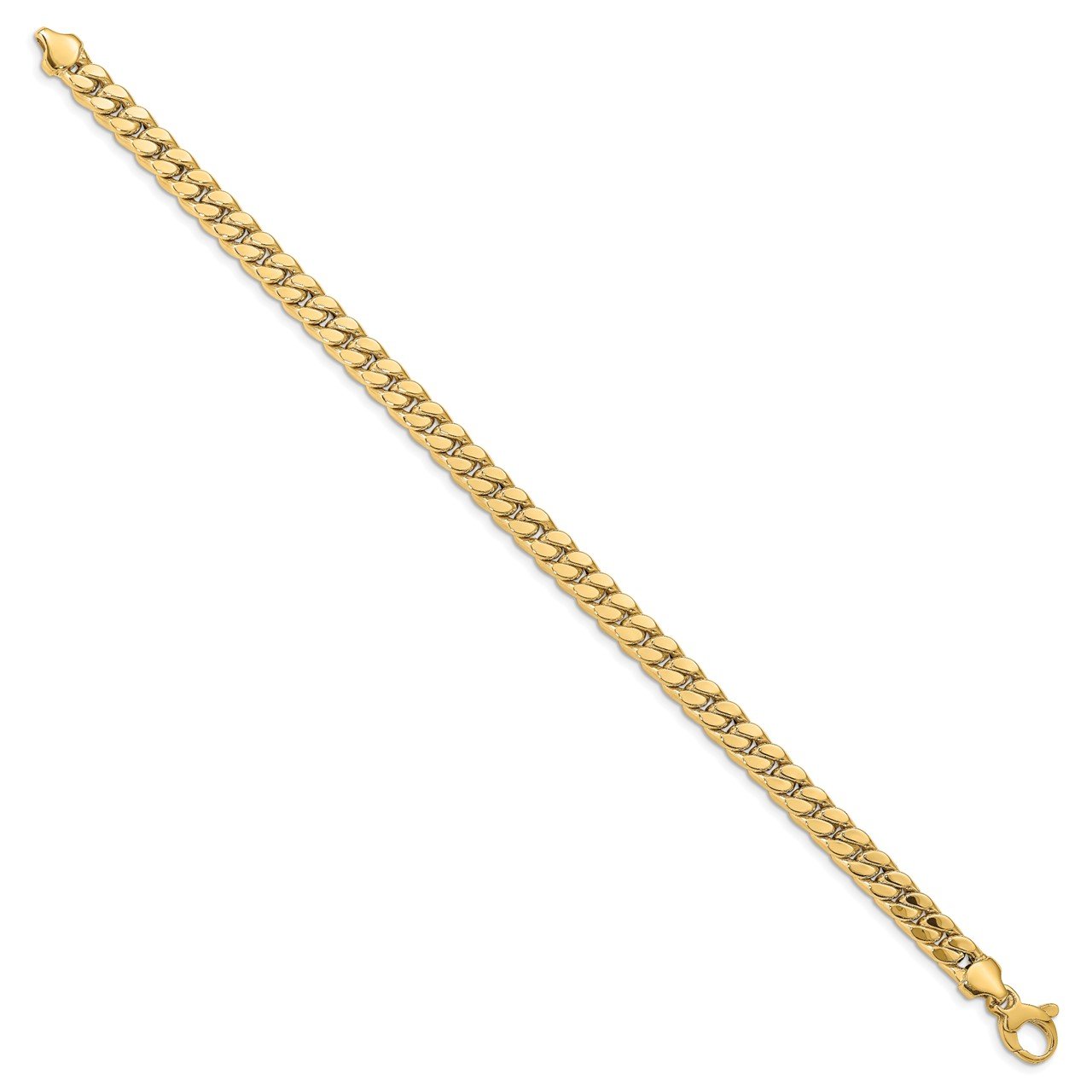 Leslie's 14k Men's Polished Curb Bracelet-1