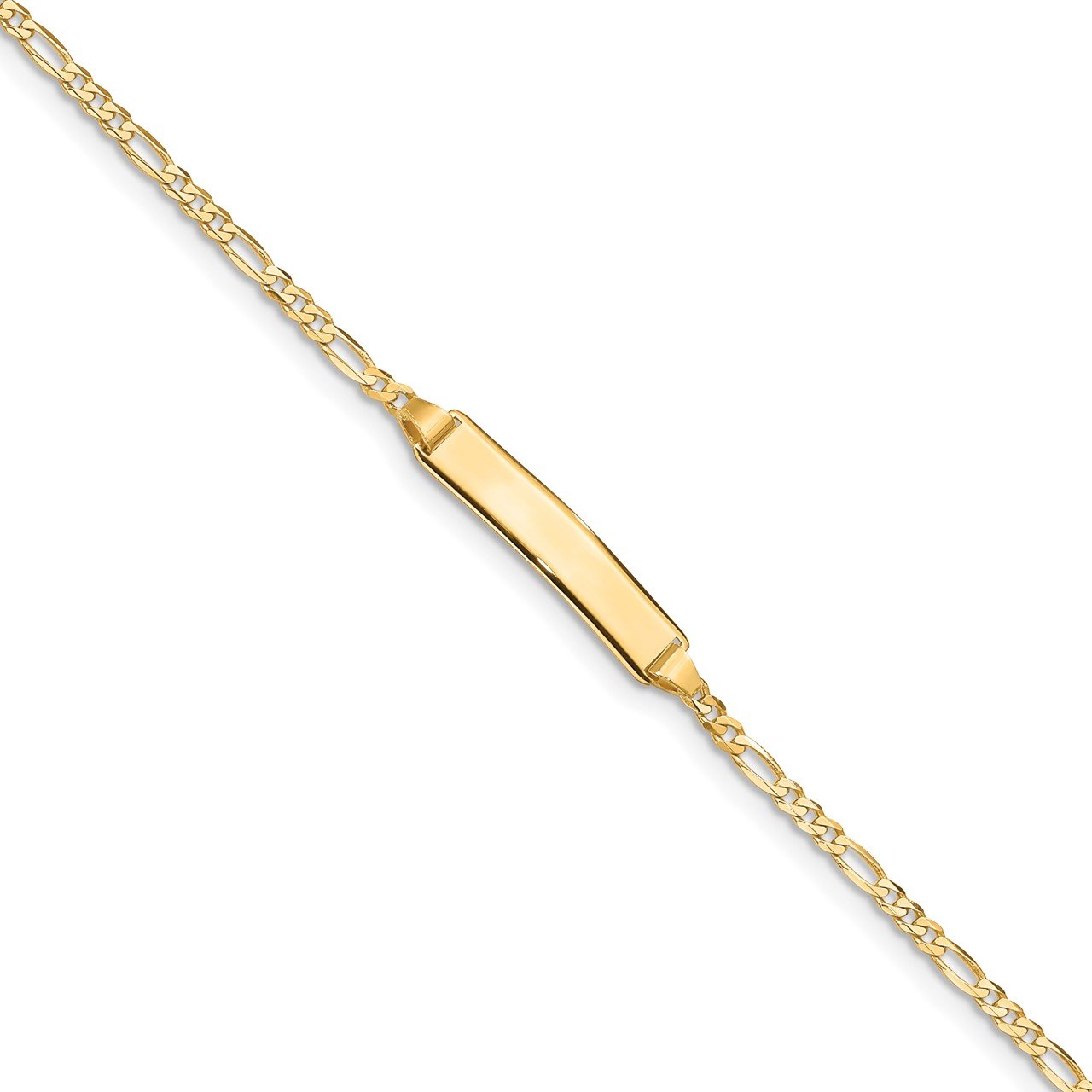 14k Figaro ID Bracelet
