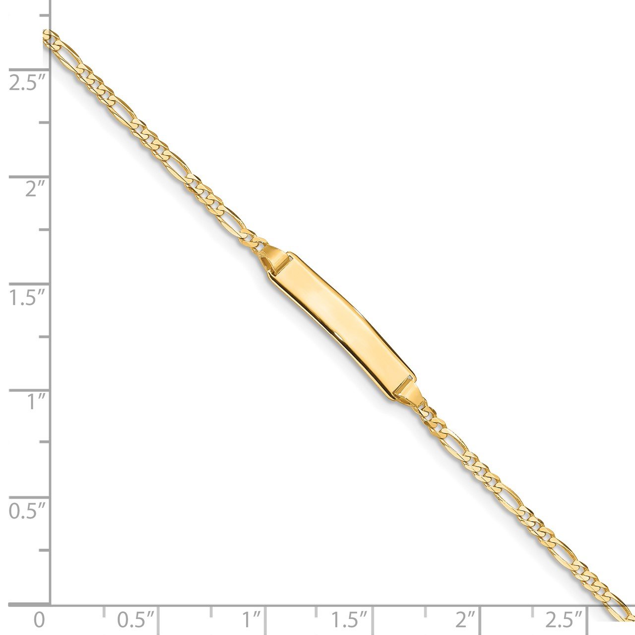 14k Figaro ID Bracelet-2