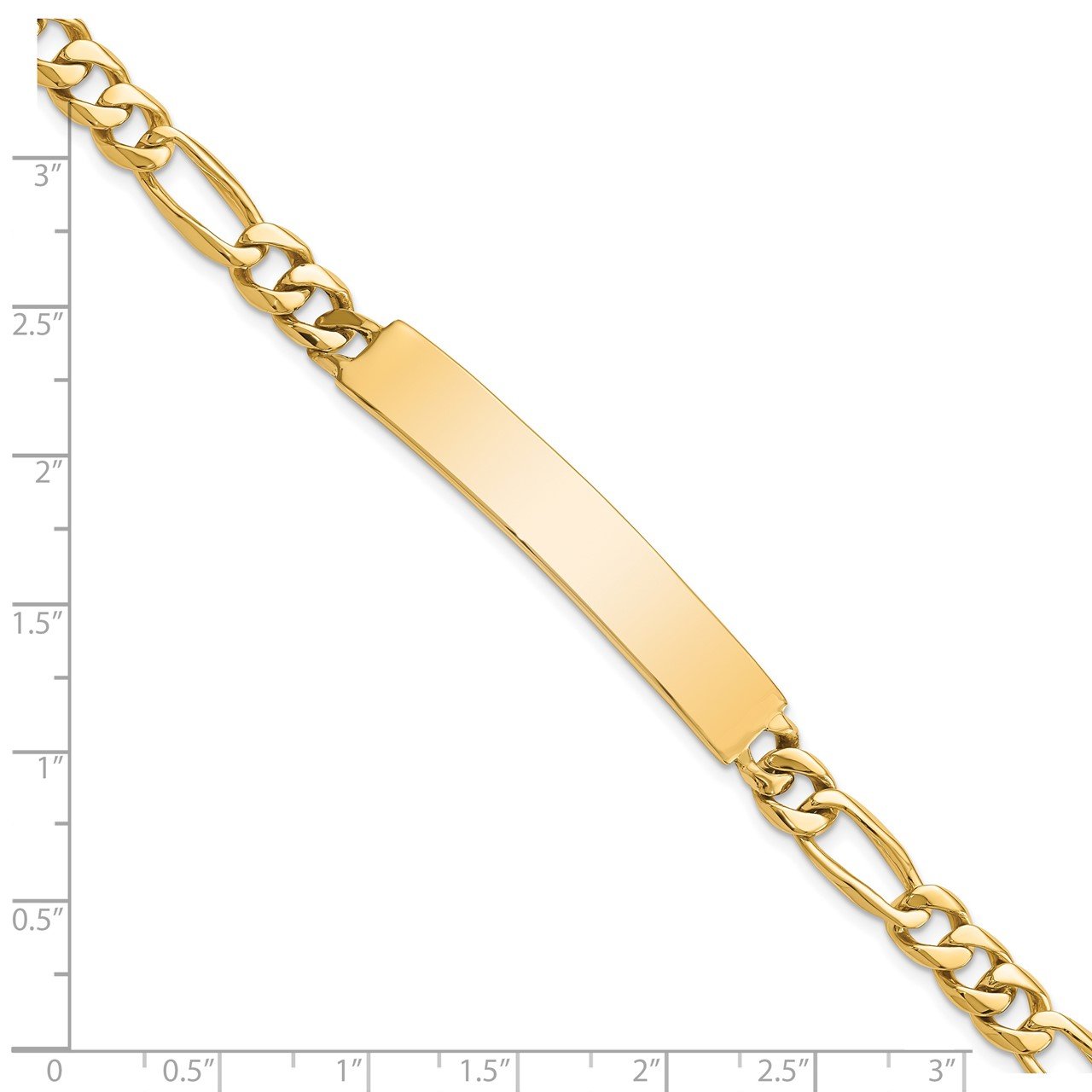 14k Figaro ID Bracelet-2