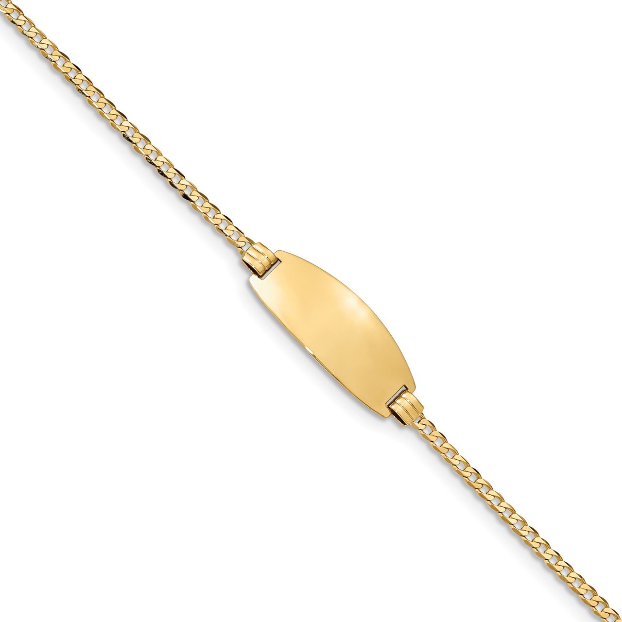 14ky Oval Curb ID Bracelet The Gold Store