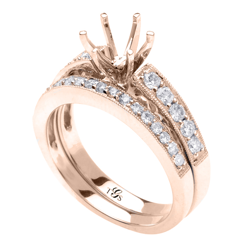 14K White Gold Engagement Ring-2