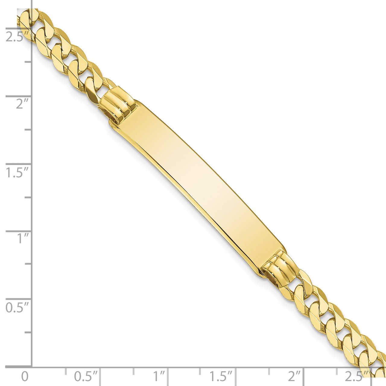 10k Flat Curb Link ID Bracelet-2
