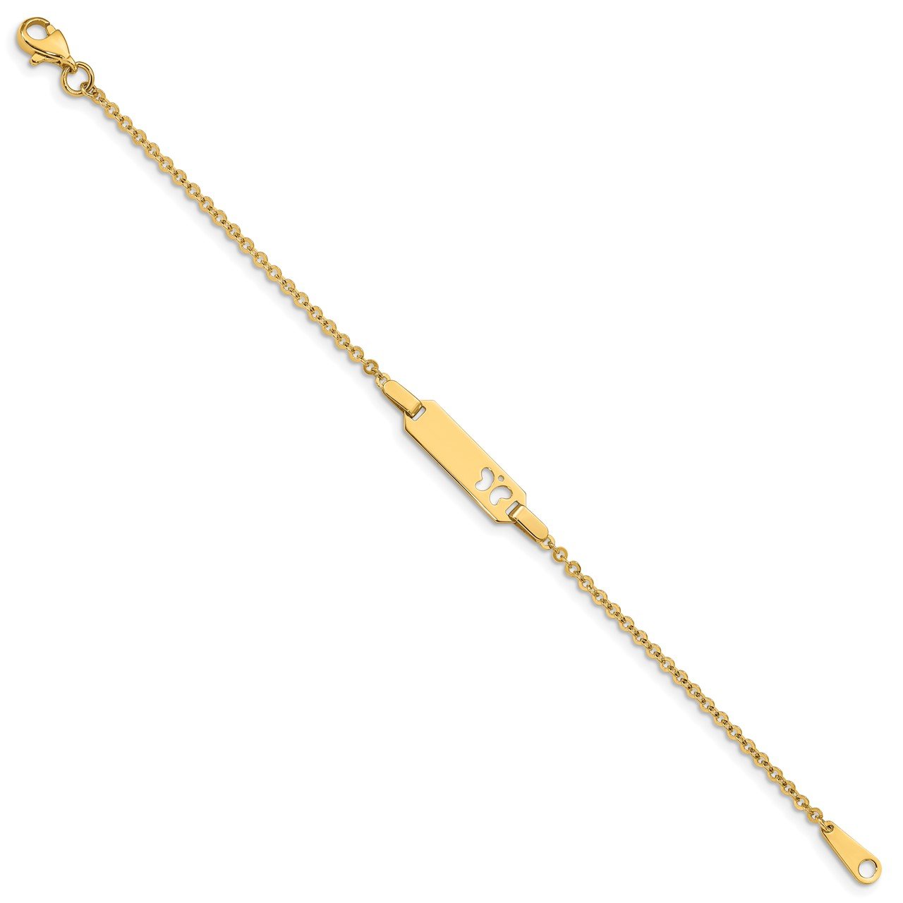 14K Children's Butterfly ID Bracelet-1