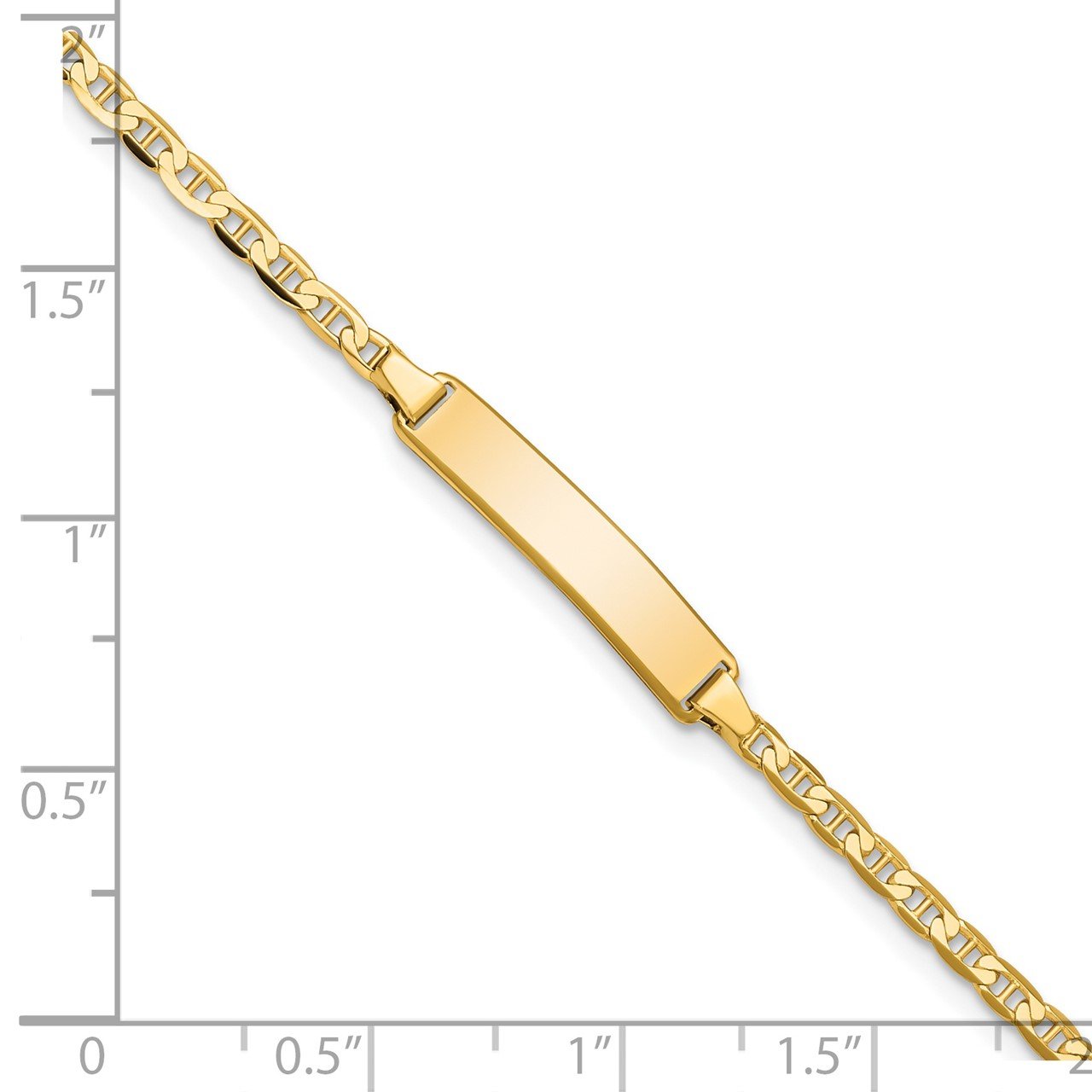 14k Flat Anchor Link ID Bracelet-2